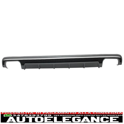 Diffusore a mantovana per paraurti posteriore con terminali di scarico e griglia anteriore adatto per audi a6 4g facelift (2015-2018) berlina limousine s6 design
