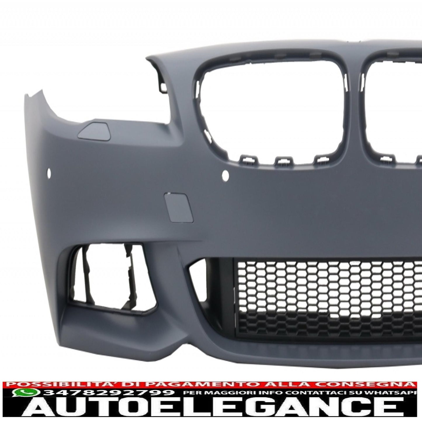 front bumper with spoiler suitable for bmw 5 series f10 f11 lci (2015-2017) m-performance sport design without fog lights