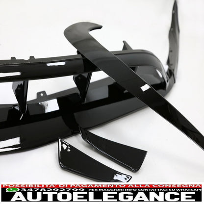 Splitter paraurti anteriore alette aerodinamiche con griglia centrale adatto per mercedes classe a w176 facelift amg line (09.2015-2018) piano black