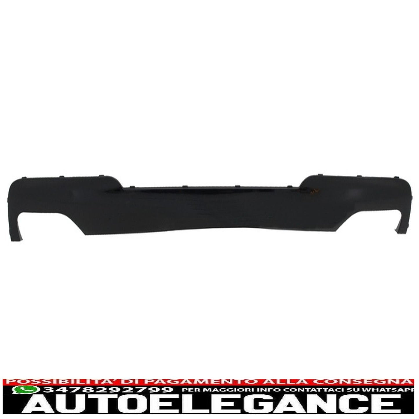 diffusore d'aria a doppia uscita edizione nero brillante adatto per bmw f10 f11 (2011-2017) con terminali di scarico sport m-teck 550i v8 lci design quadrato