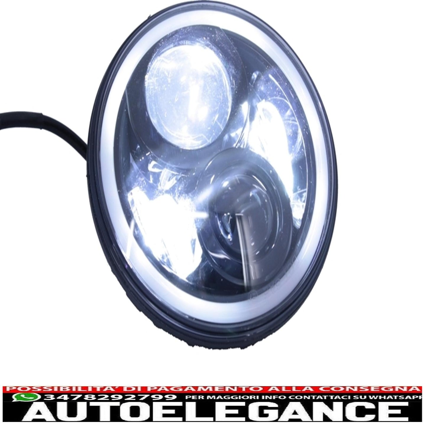 7 inch Cree LED Headlights Amber Halo DRL Fit For Jeep Wrangler JK TJ LJ Land Rover Defender Mercedes W463 Black
