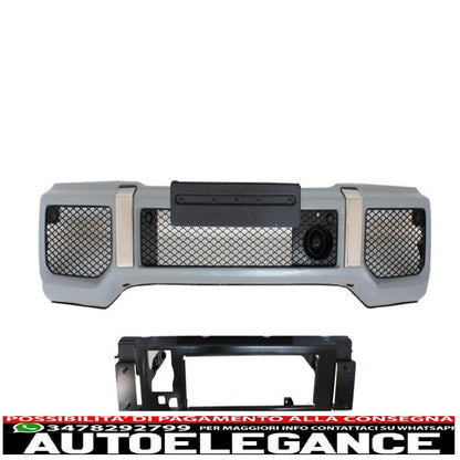 complete conversion body kit suitable for mercedes g-class w463 (1989-2017) g63 g65 with black/chrome stripe design front grille 