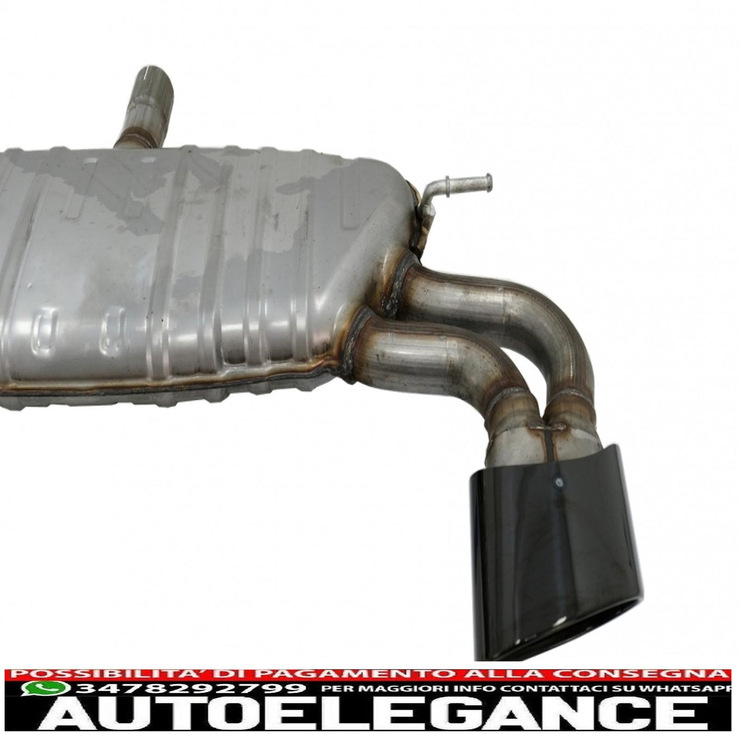 complete exhaust system suitable for audi a3 8v hatchback sportback coupe (2012-2019) rs3 design piano black tips