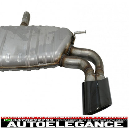 complete exhaust system suitable for audi a3 8v hatchback sportback coupe (2012-2019) rs3 design piano black tips