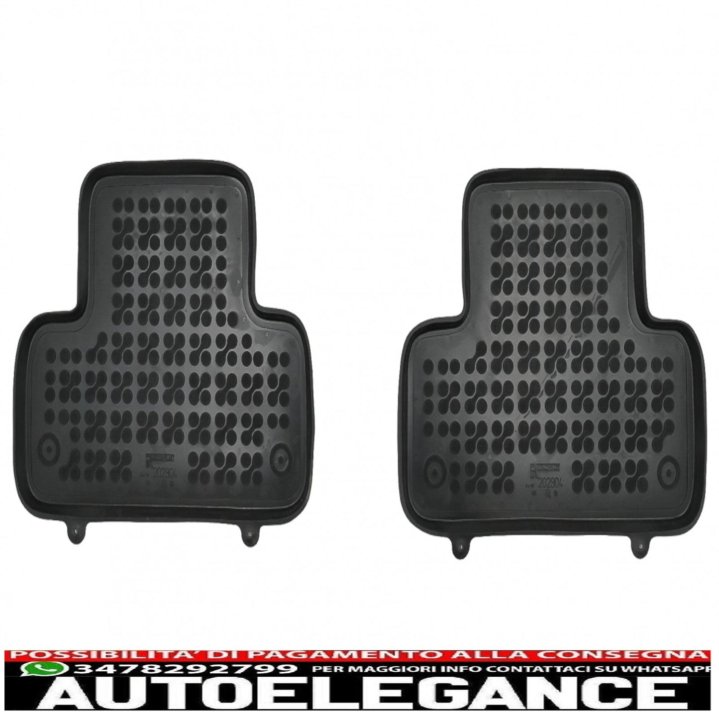 Black rubber mats suitable for Land Rover Range Rover Evoque i L538 (2011-2014) L538 Facelift (2014-2018)