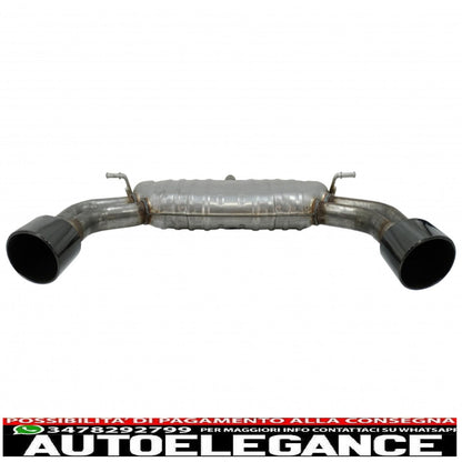 complete exhaust system suitable for audi a3 8v sedan/cabrio (2012-2019) rs3 design piano black tips 