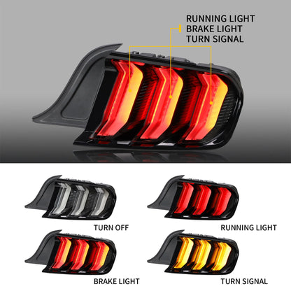 Fanali posteriori full LED GT Five modello per Ford Mustang 2015-2019 (adatto per modelli USA / Euro)