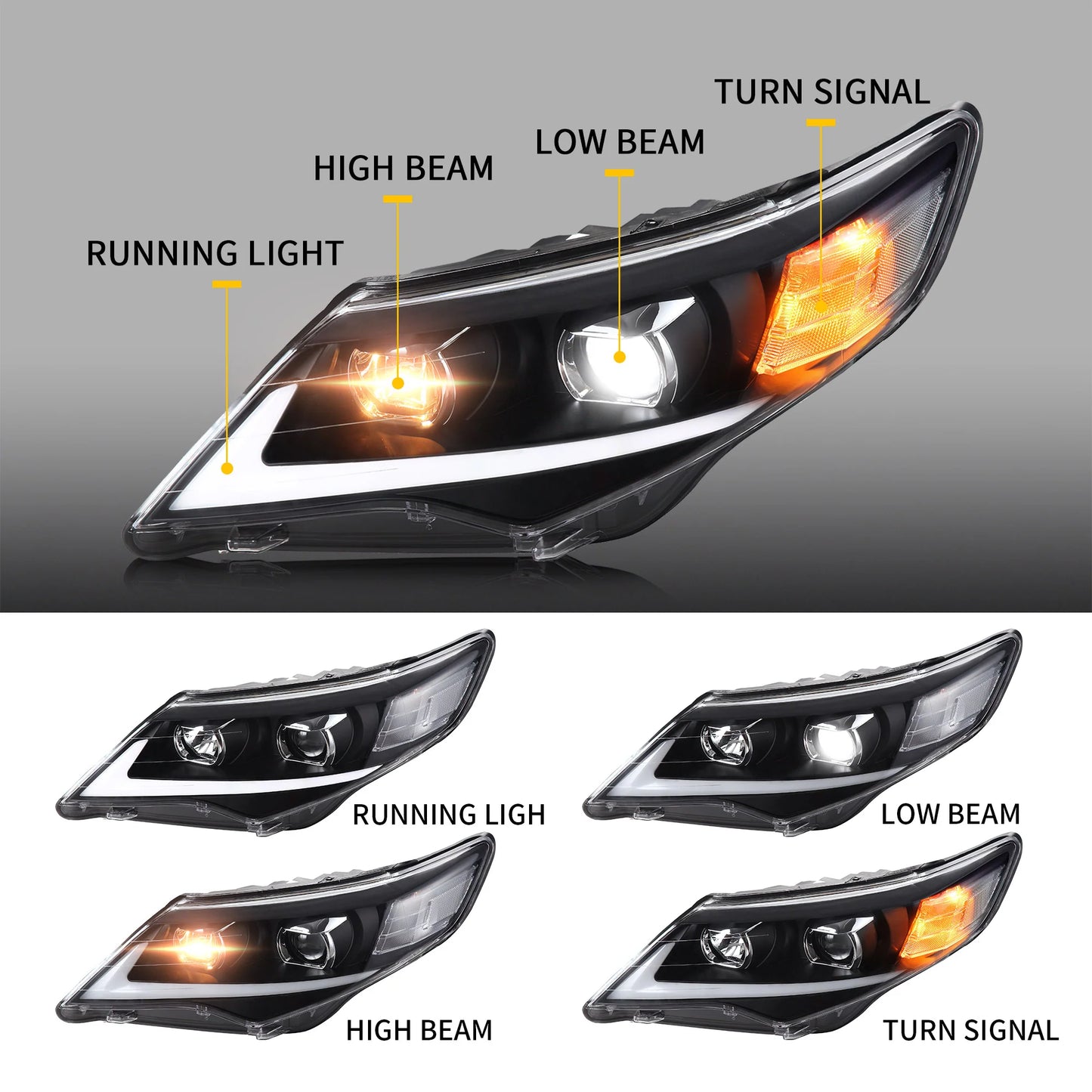 Fari per proiettori per Toyota Camry 2012-2014 (adatti per modelli americani)