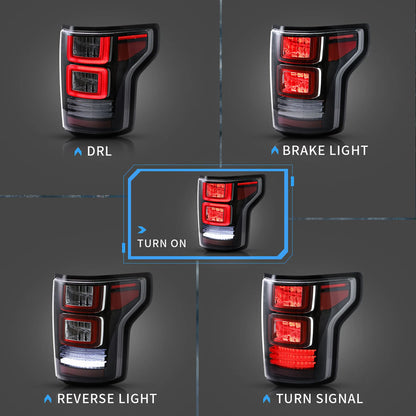 LED Headlights and Taillights for Ford F150 2015-2020 Front and Rear Light Kit 