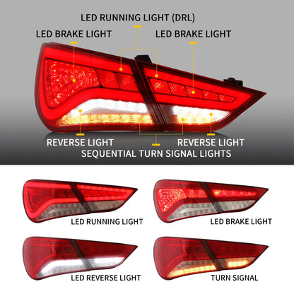 Fanali posteriori Full LED per Hyundai Sonata 6th Gen Sedan 2011-2014