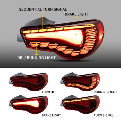 Fanali posteriori a LED completi per Toyota 86 2012-2021 Scion FR-S 2013-2021 Subaru BRZ 2013-2021