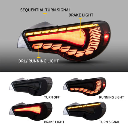 Fanali posteriori a LED completi per Toyota 86 2012-2021 Scion FR-S 2013-2021 Subaru BRZ 2013-2021
