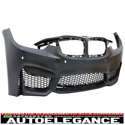 paraurti anteriore con parafanghi anteriori e minigonne laterali adatto per bmw serie 3 f30 f31 non lci e lci (2011-2018) m3 sport evo design