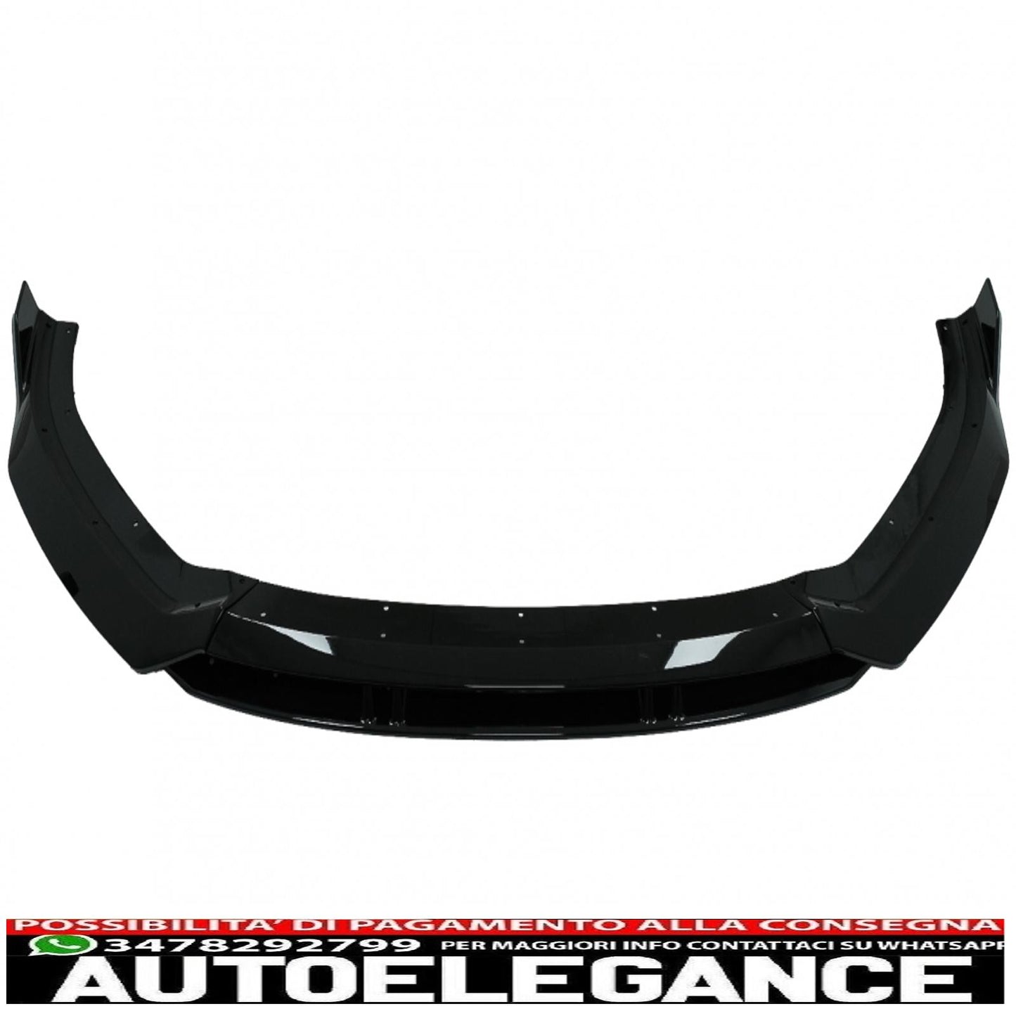 Additional spoiler for front bumper suitable for audi a3 8v restyling s-line (2017-up) piano black 