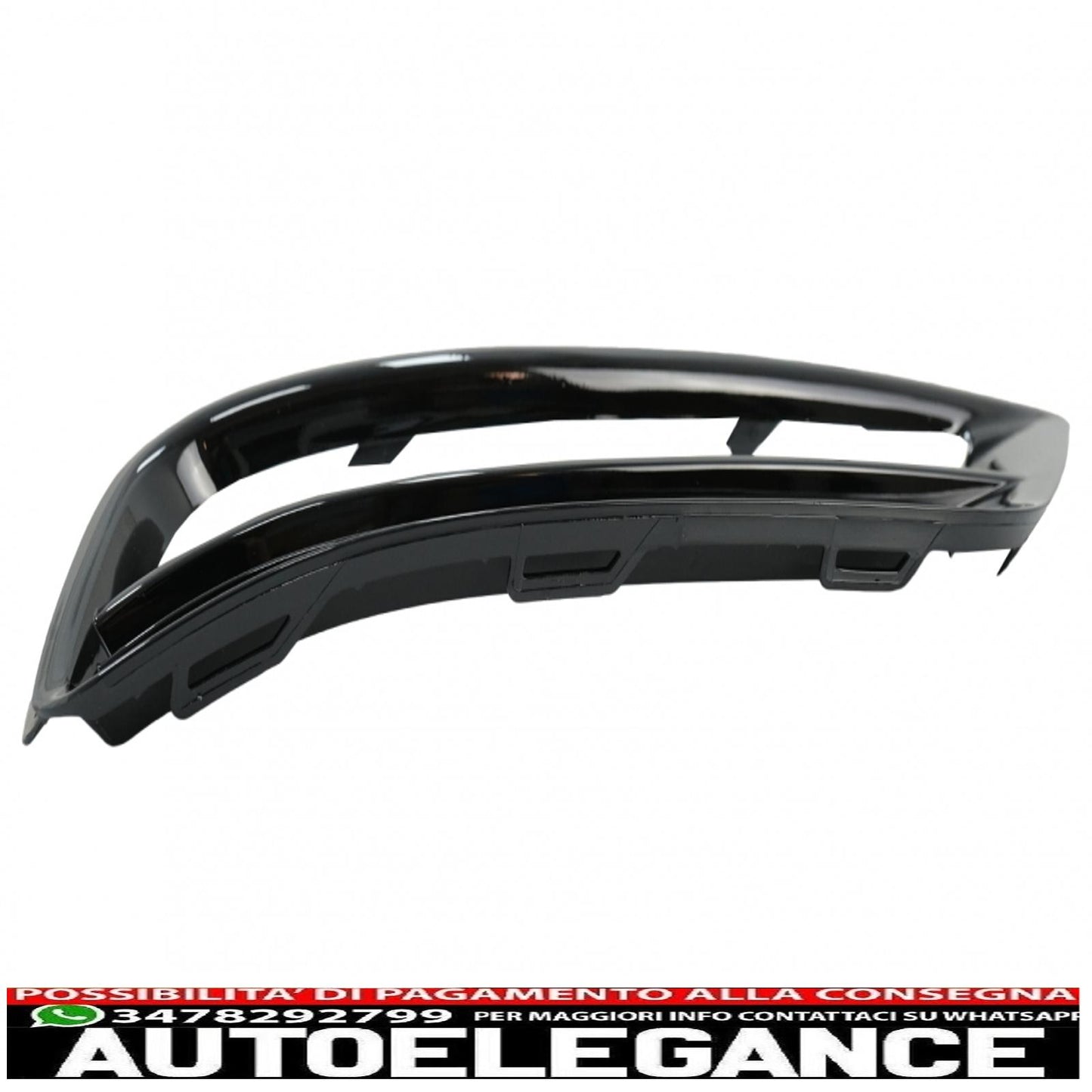 griglie laterali paraurti anteriore adatto per vw golf vii 7 (2013-2017) r-line design pianoforte nero