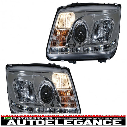 daytime running lights suitable for vw bora (09.1998-05.2005) chrome 
