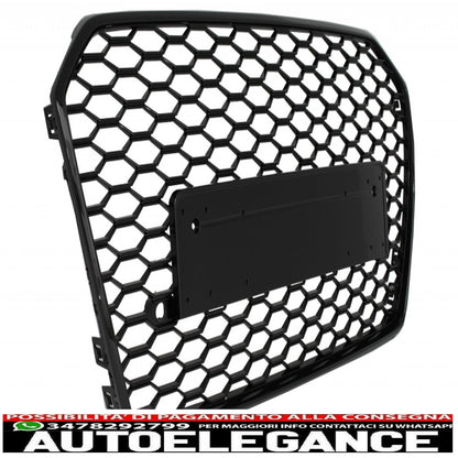 Diffusore mantovana paraurti posteriore e terminali di scarico per audi a6 4g restyling (2015-2018) con griglia anteriore design RS6 solo nero paraurti s-line