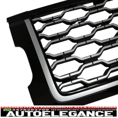 center grille suitable for range rover vogue l405 (2013-2017) autobiography design conversion to 2018 edition black and chrome look