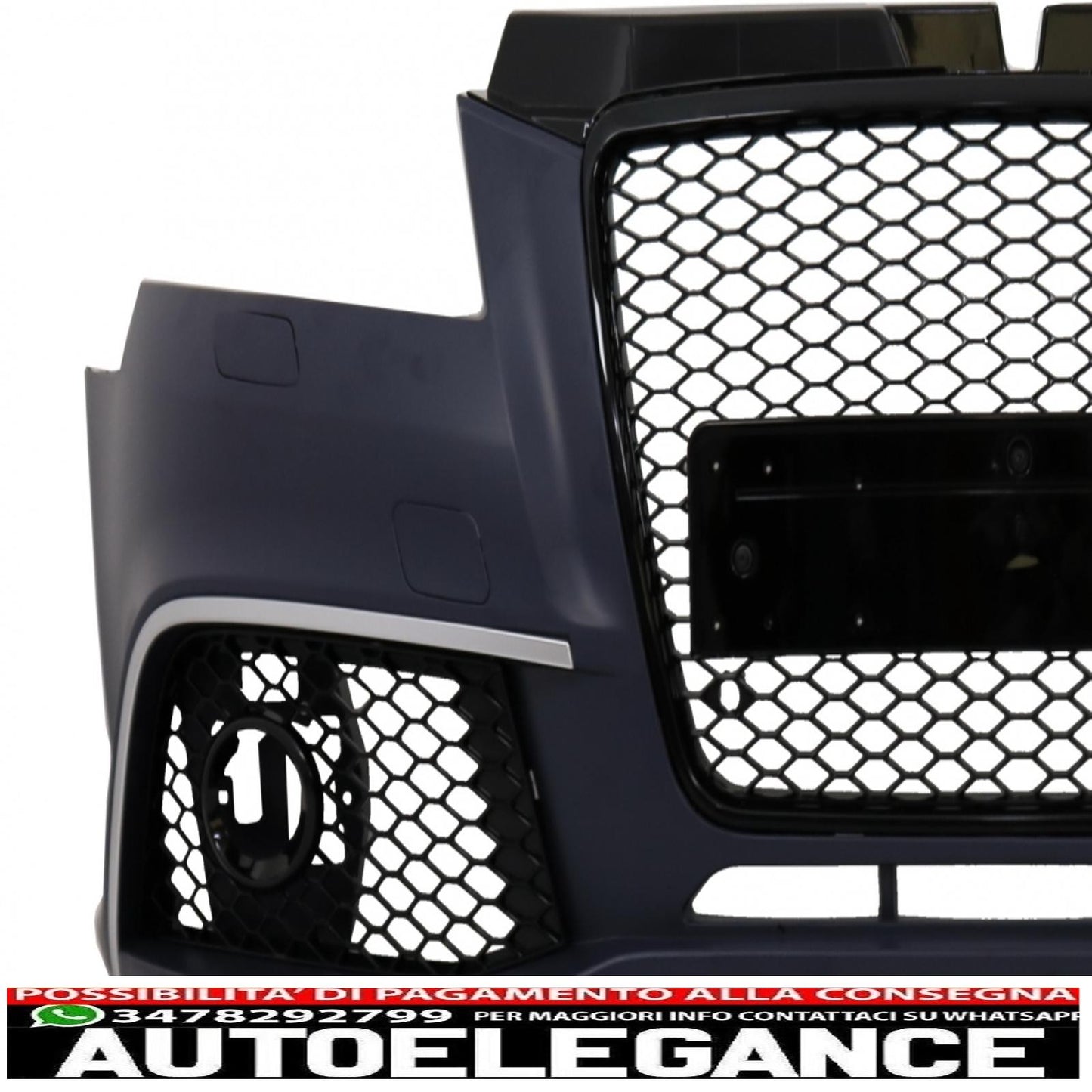 front bumper suitable for audi a3 8p restyling sportback hatchback convertible (2009-2012) rs3 design 