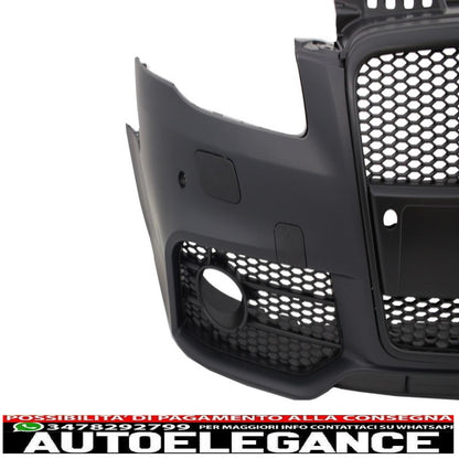 paraurti anteriore con griglia anteriore adatto per audi a4 b7 (2004-2008) rs4 design nero