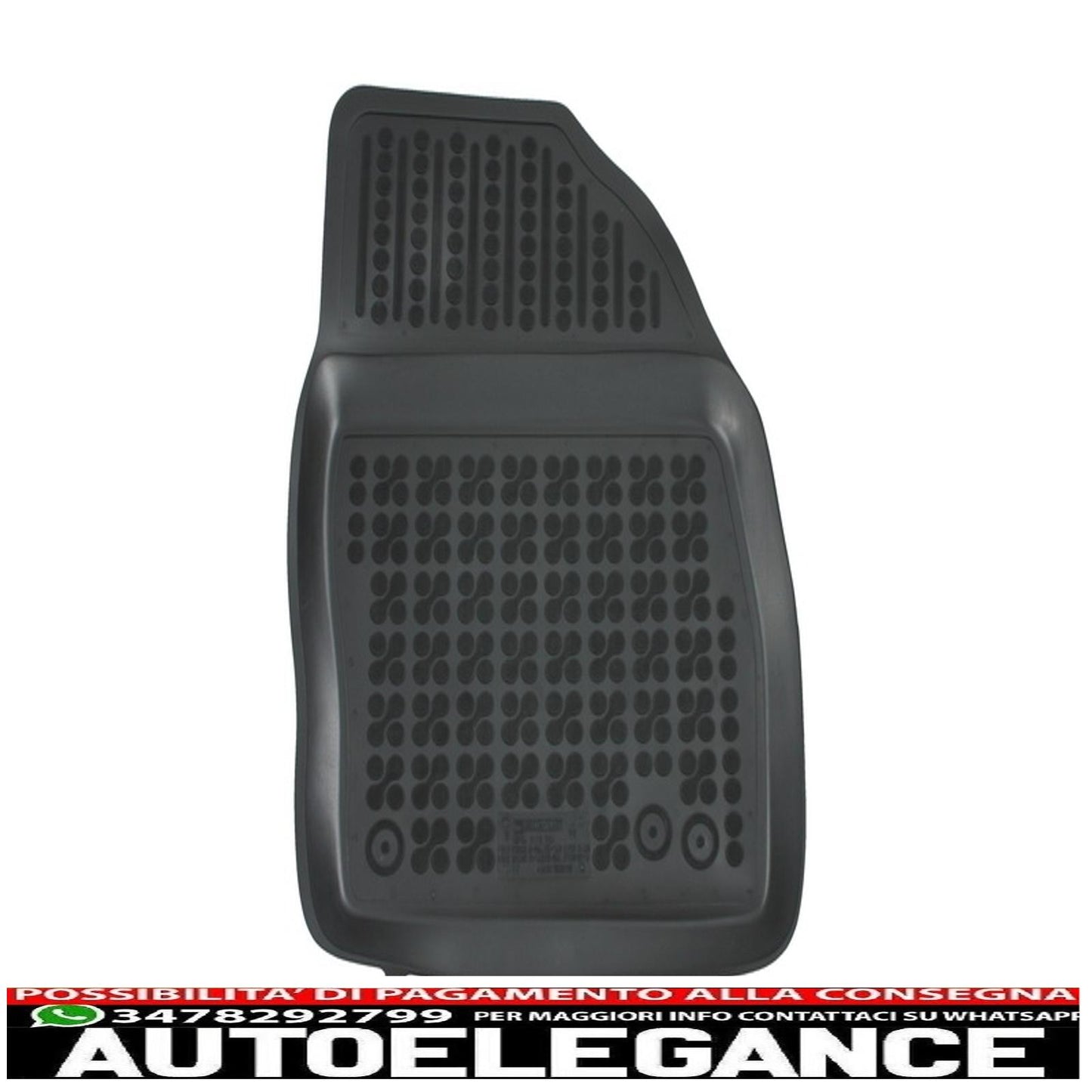 Black rubber mat suitable for ford c-max i/ii 2003-2019 grand c-max 2010-2019