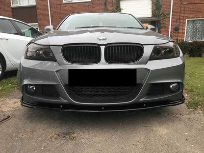 SPLITTER ANTERIORE ADATTO PER BMW SERIE 3 E90 E91 M-SPORT 2008-2011 NERO LUCIDO
