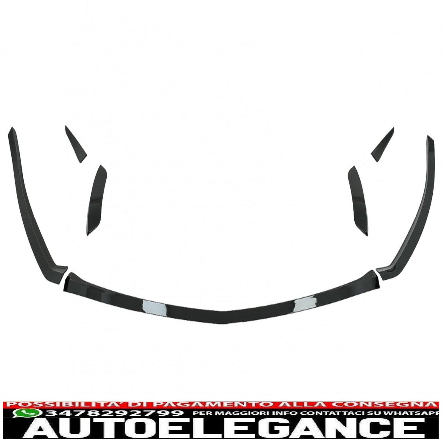 Alette splitter per paraurti anteriore aerodinamiche adatte per mercedes a class w177 hatchback v177 berlina (2018-up) nero pianoforte AUTOELEGANCERICAMBI