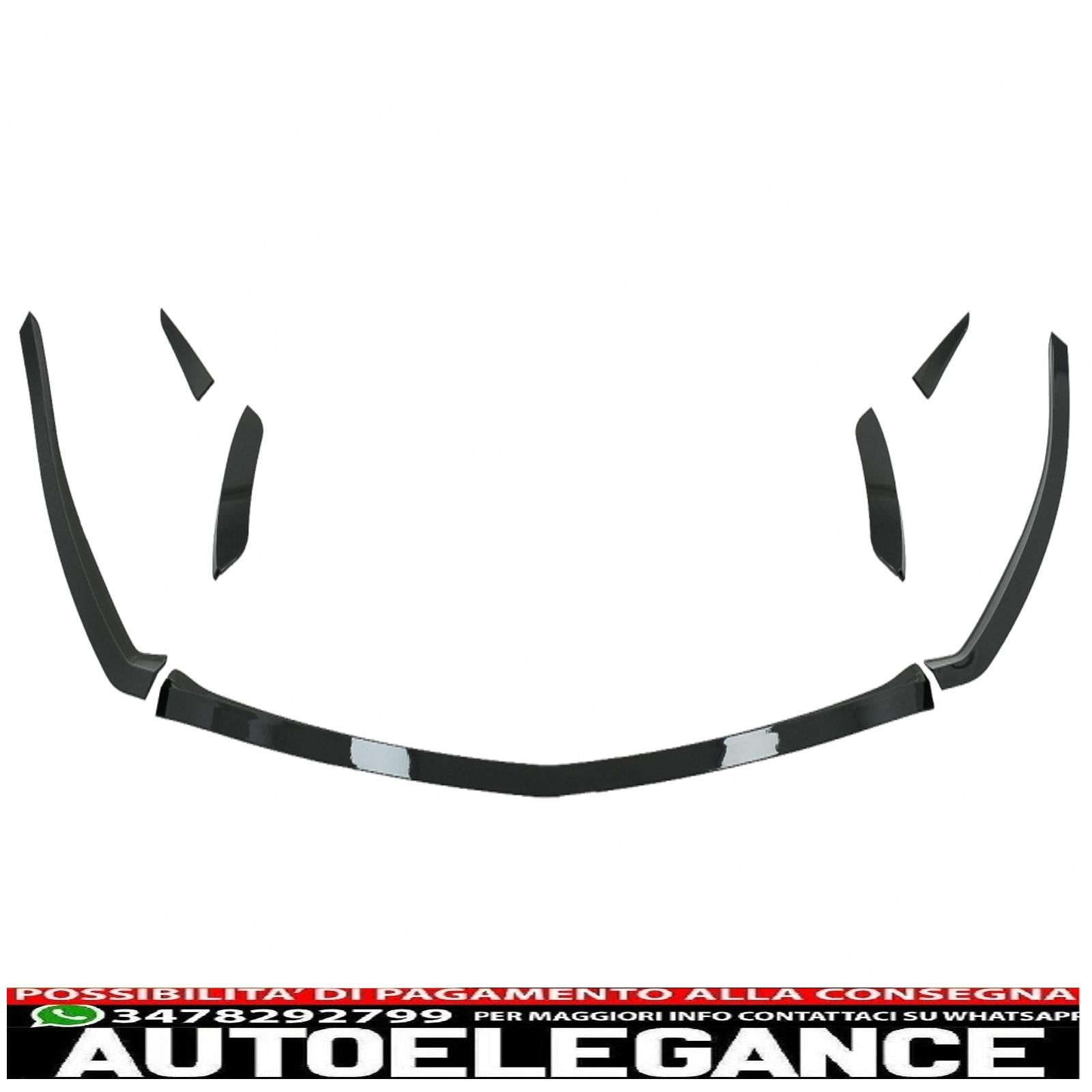 Alette splitter per paraurti anteriore aerodinamiche adatte per mercedes a class w177 hatchback v177 berlina (2018-up) nero pianoforte AUTOELEGANCERICAMBI