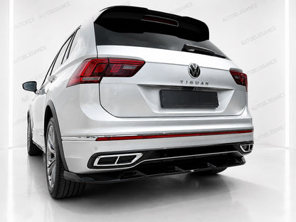 👉Splitter posteriore VW Tiguan R-Line MK2 facelift 20-24 in ABS nero lucido👈