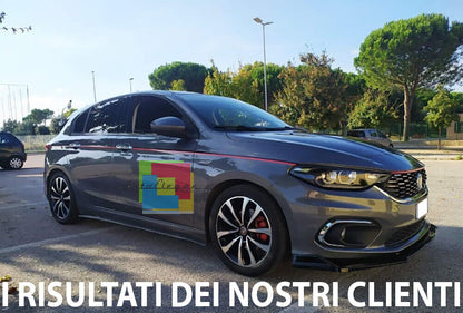 FIAT TIPO LAMA SOTTO PARAURTI ANTERIORE IN ABS LOOK SPORTIVO NERO LUCIDO -