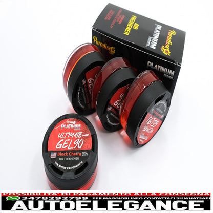 Paradise Fresh Air Ultimate Gel Air Freshener Platinum Series Eliminates Odors 4 Jars of Cherry 