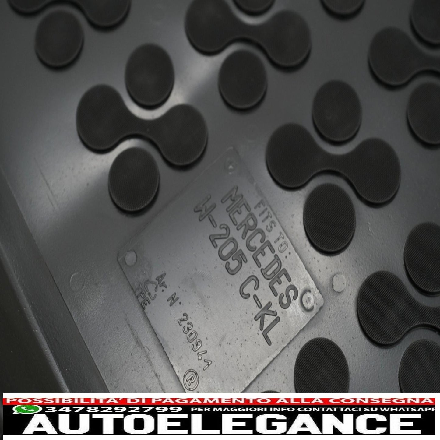 Black rubber trunk mat suitable for mercedes c class s205 t model / estate (2014-up)