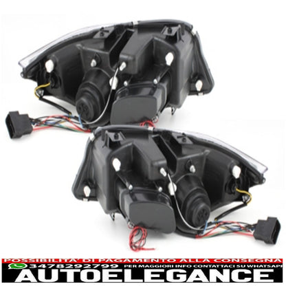 headlights suitable for bmw 3 series e90 sedan e91 touring (03.2005-08.2008) angel eye 2 black halo rims 