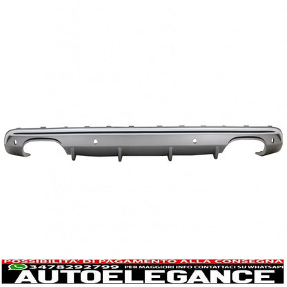 diffusore posteriore doppia uscita con terminali di scarico adatto per audi q5 8r facelift (2009-2016) solo paraurti s-line