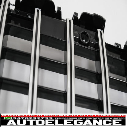 central grille suitable for mercedes cls class c257 (2018-up) panamericana gtr design black - chrome pdc / camera