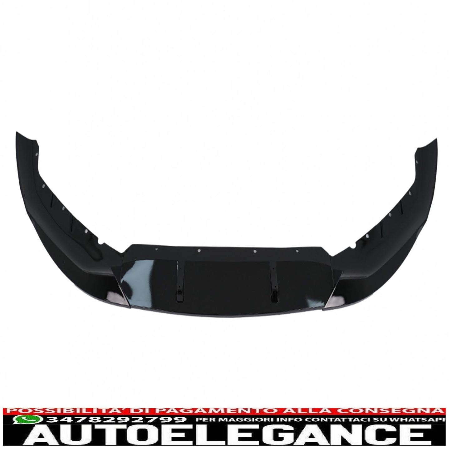 Front Bumper Spoiler Lip Fit For BMW 5 Series G30 Limousine G31 Touring (2017-2019) M Sport Design Piano Black 
