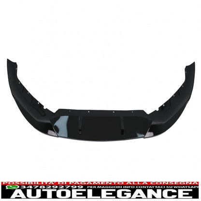 Front Bumper Spoiler Lip Fit For BMW 5 Series G30 Limousine G31 Touring (2017-2019) M Sport Design Piano Black 