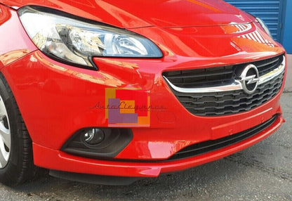FRONT BUMPER SPLITTER FOR OPEL CORSA E 2014+ SPOILER LOOK OPC ABS 01 