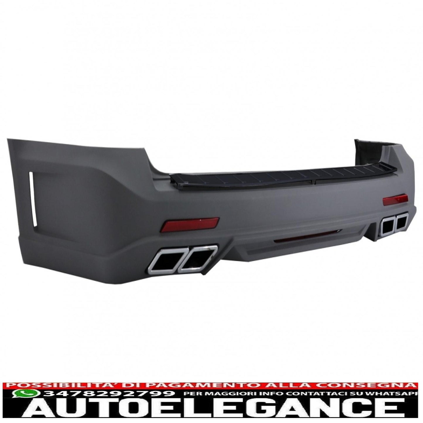rear bumper suitable for vw transporter multivan caravelle t5 and t5.1 facelift (2003-2015) sportline design