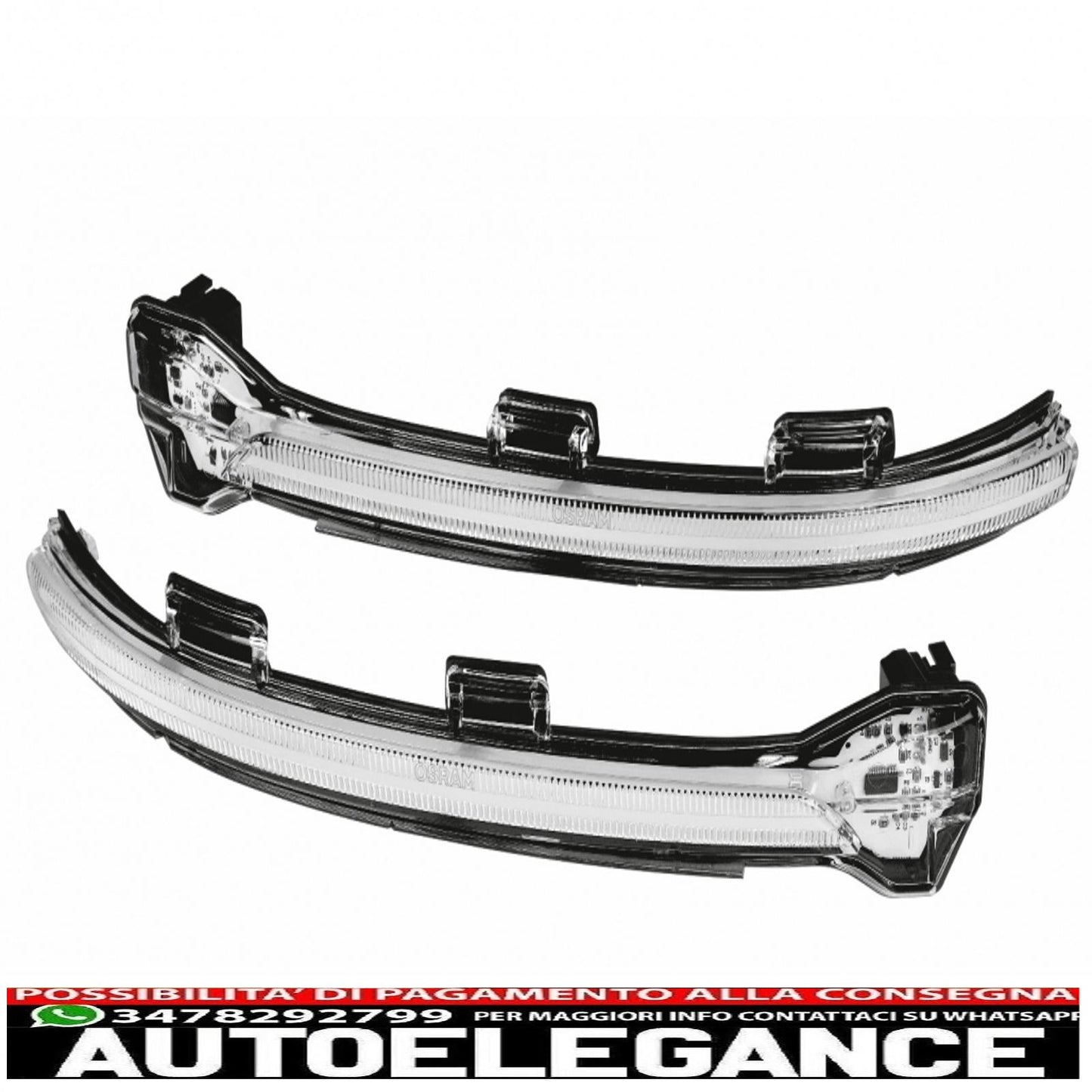 osram dynamic full led ledriving mirror indicators suitable for vw golf 7 &amp; 7.5 (08/2012-) vw touran ii (05/2015-) lamando (2014 -2019) white edition 