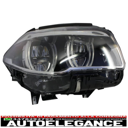 fari anteriori full led adatti per bmw serie 5 f10 f11 (2011-2013) angel eye