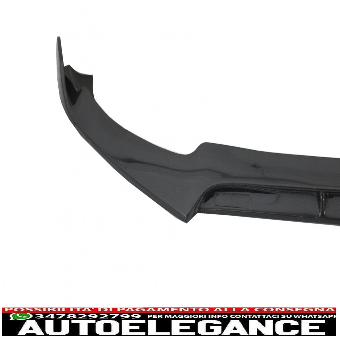 Front bumper lip suitable for mercedes c class w205 s205 a205 c205 (2014-2019) real carbon 