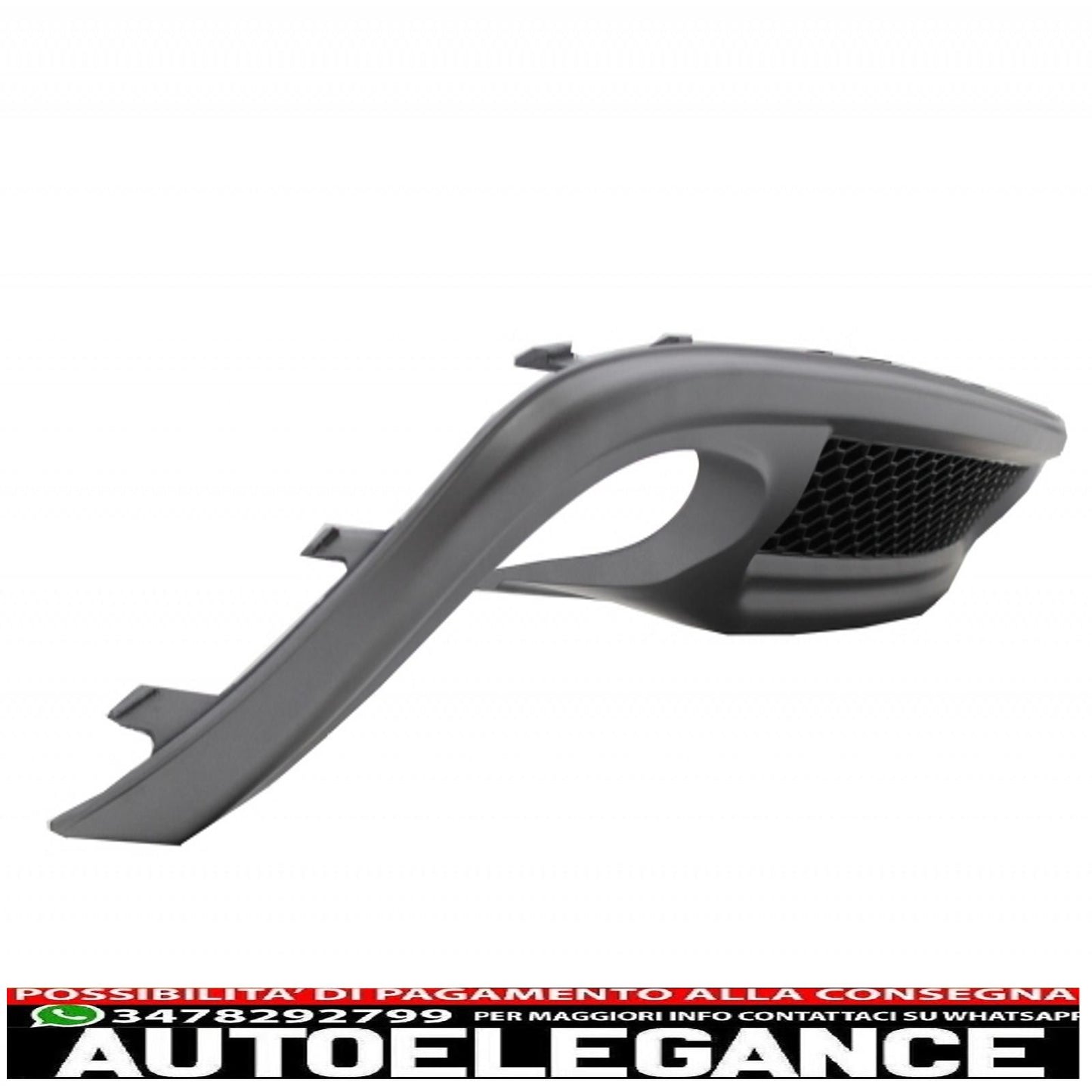 Gonna paraurti posteriore, diffusore d'aria e terminali di scarico adatti per audi a4 b8 restyling limousine/avant (2012-2015) con griglia anteriore senza badge e coperture per fendinebbia, solo look s-line, paraurti standard