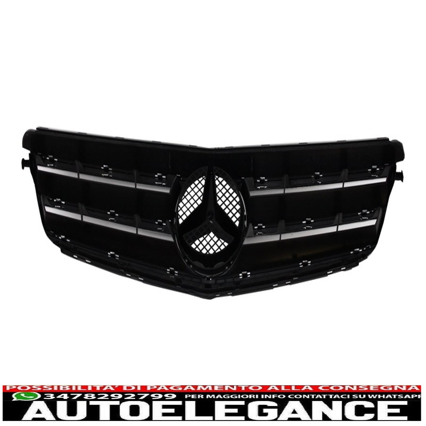 griglia anteriore adatta per mercedes benz classe c w204 s204 limousine station wagon (2007-2014) avangarde cromata e argento