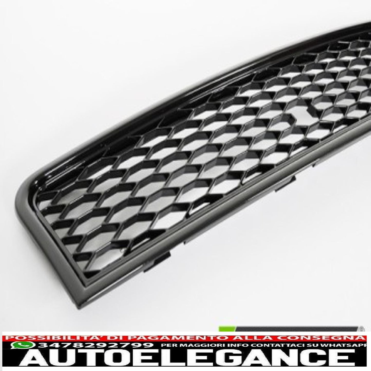 Gloss black sports grille for audi a4 (b6) sport 10.00-10.04