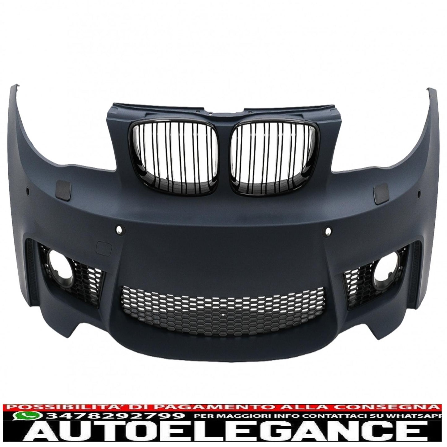 front bumper suitable for bmw 1 series e81 e82 e87 e88 (2004-2011) design 1m with sra pdc 