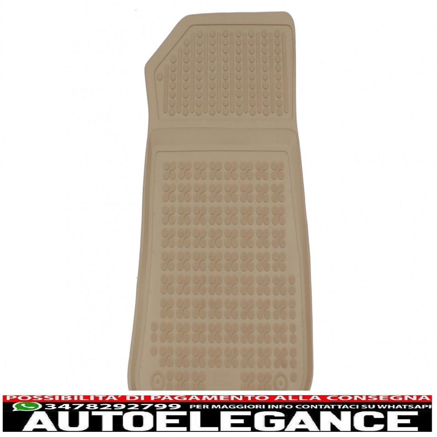 tappetino in gomma beige adatto a bmw serie 1 e87 (2004-2011) f20 (2011-08.2014) f20 lci (2015-06.2019)