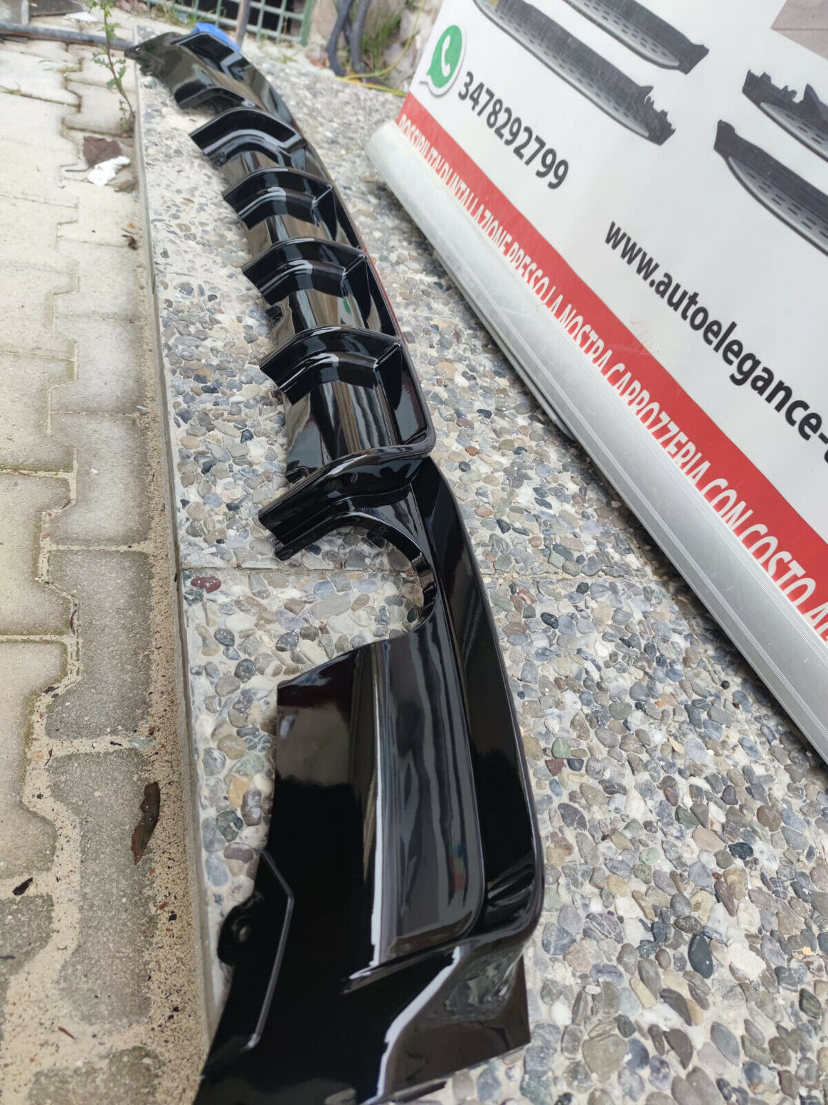 DIFFUSER SUITABLE FOR BMW 3 SERIES F30 F31 MSPORT 1+1 GLOSSY BLACK SPORTY LOOK