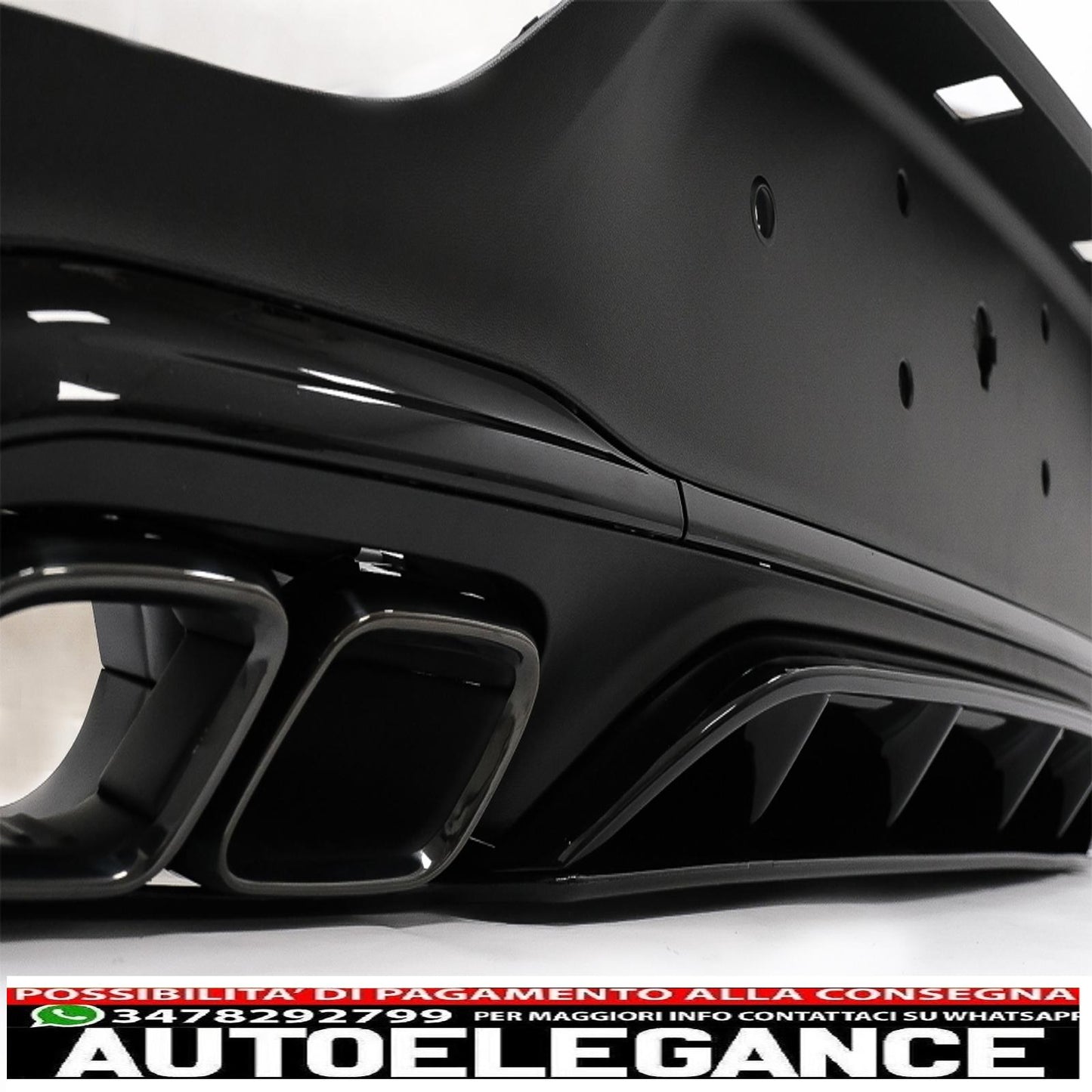 diffusore posteriore con terminali di scarico neri adatti per mercedes glc coupe facelift c253 (2020-up) design glc63