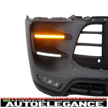 Front bumper suitable for porsche macan (2014-07.2018) turbo design 